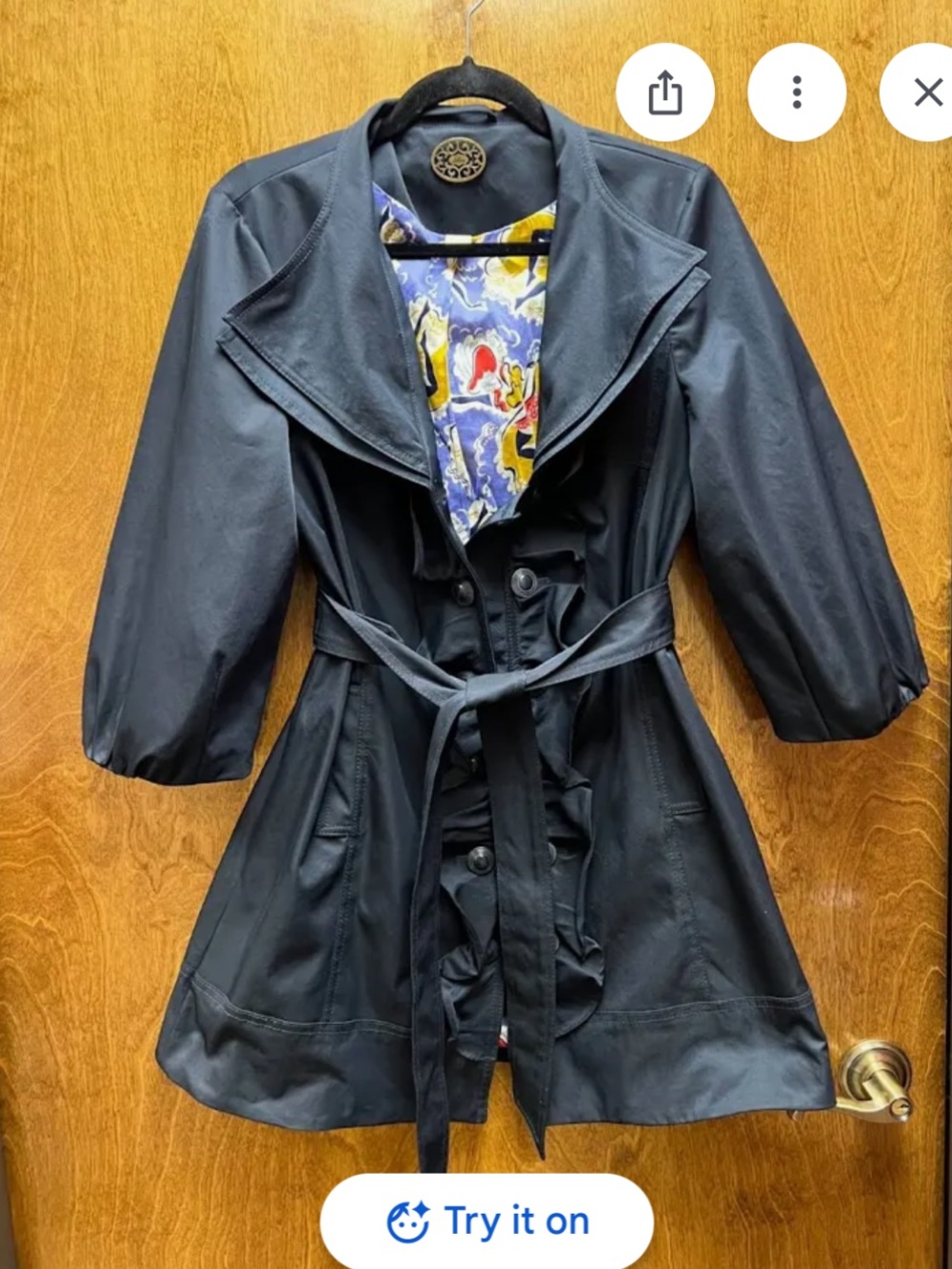 Idra 0 Black Women’s Trench Coat with Belt